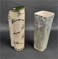 Pair of Ceramic Vases Including Freeman Ceramics