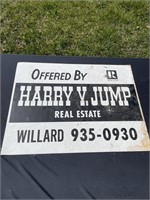 Harry Jump metal Willard Ohio real estate sign
