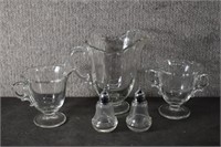 Imperial Candlewick Glass Lot - Pitcher, Sugar,