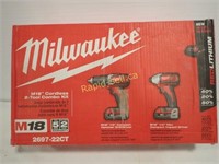 Milwaukee M18 Cordless 2 Tool Combo Kit (New)