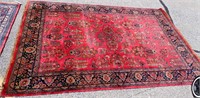 RED PATTERNED ORIENTAL RUG 107x73