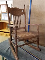 CHILDS PRESSED BACK ROCKING CHAIR