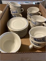 Yorktown by Pfaltzraff soup mugs and saucers