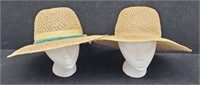 (2) Straw Sun Hats