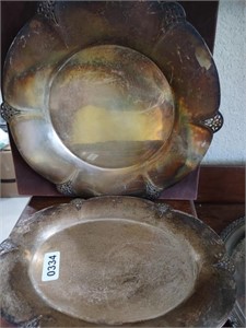 (2) William Rogers 411 Silver Trays