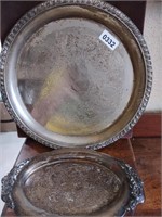 Baroque by Wallace & Leanars Silver Plate Trays