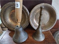 Reed & Barton Candy, Candy Tray & (2) Brass Bells