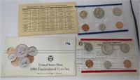1988 P&D US Uncirculated coin set