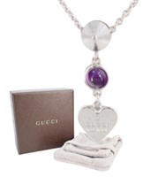 Gucci Amethyst Heart Necklace
