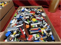 Flat of assorted Lego building toy blocks.