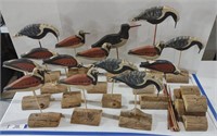 Hand Carved 1984 Bird Silhouette Decoys (signed)