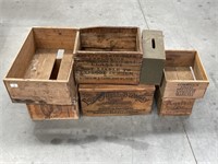 Selection Vintage Timber Boxes (Various Sizes)