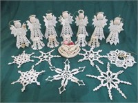 Handmade lace ornaments