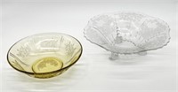 (2) Depression Glass Bowls - Federal & Martinsvill