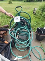 Garden hose and hose reel wagon