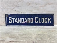 Standard clock tin sign