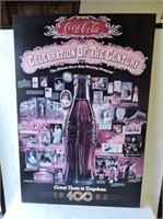 1986 Coca-Cola Poster mounted on Wood