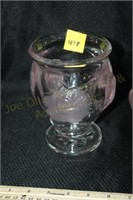 Pink & Clear Pattern Glass
