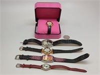 Five Women's Watches With Leather Bands