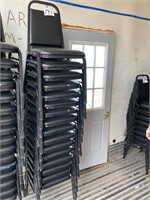 (16) Black Stacking Chairs