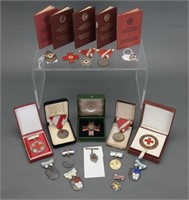 16 items, incl Eastern European Red Cross medals.