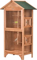 $150  PawHut 60 Wooden Outdoor Bird Cage for Finch