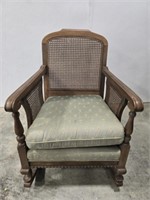 Antique Rocking Chair with Caning