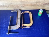 2 large C clamps