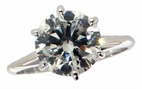 14k Gold 3.01 ct Round Lab Diamond Ring