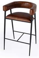Butler Specialty Dallas brown leather stool