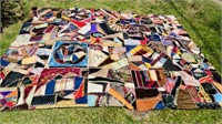 Antique crazy quilt topper, with a backing, all