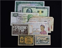 9 Around the World Paper Money Bank Notes