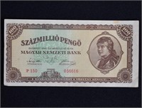 1946 Hungary Magyar 100 Million Milpengo Bank Note