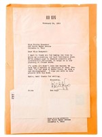 Bob Hope Feb. 1955 Letter Signed + Lawrence Welk L