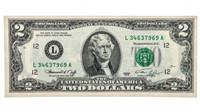 USA 1976 $2 Geen Seal  UNC