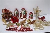 Vintage Sequin Applique Christmas Decorations