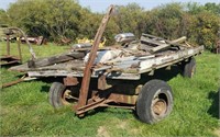 Lot w/ Hay Wagon w/ Conts. Measures 168in Long