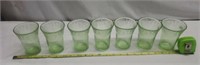Green Depression Glassware Cups