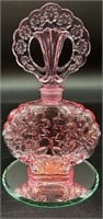 Beautiful Fenton Pink Perfume Bottle