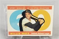 1960 Topps Willie Mays All Star Baseball Card