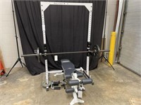 Body Solid Weight Rack w/Barbell & Bench w/Leg