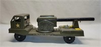 1950's Marx Metal Army Truck with Cannon
