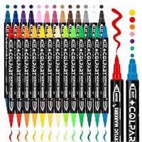 colpart 26 Colors Dual Tip Acrylic Paint