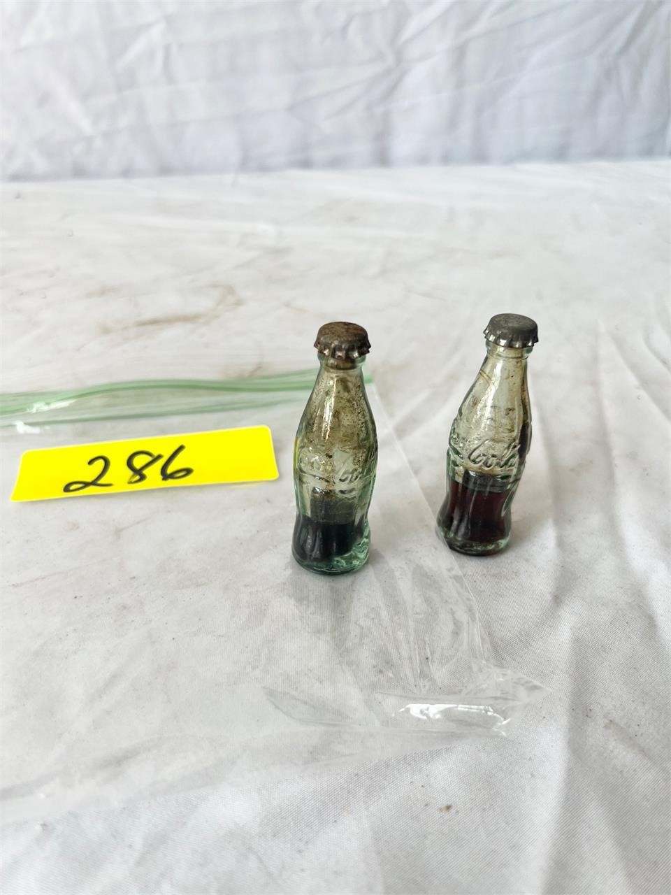 Vintage Glass Coca Cola Bottles 2.5'' tall