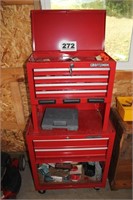 CRAFSTMAN TOOL BOX WITH MISC CONTENTS