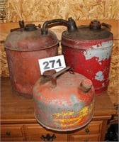 (3) METAL GAS CANS