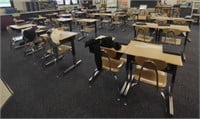 Student Desks 24"×18"×24" (27) & Chairs 26" Tall