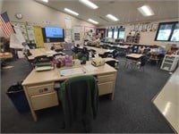 Teachers Desks 60"×30"×30" (2) & Student Desks