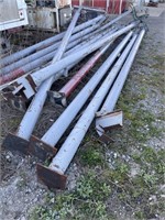 PILE OF INDUSTRIAL BUILDING STEEL SUPPORTS