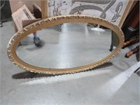 ANTIQUE OVAL GOLD FRAME ORNATE MIRROR